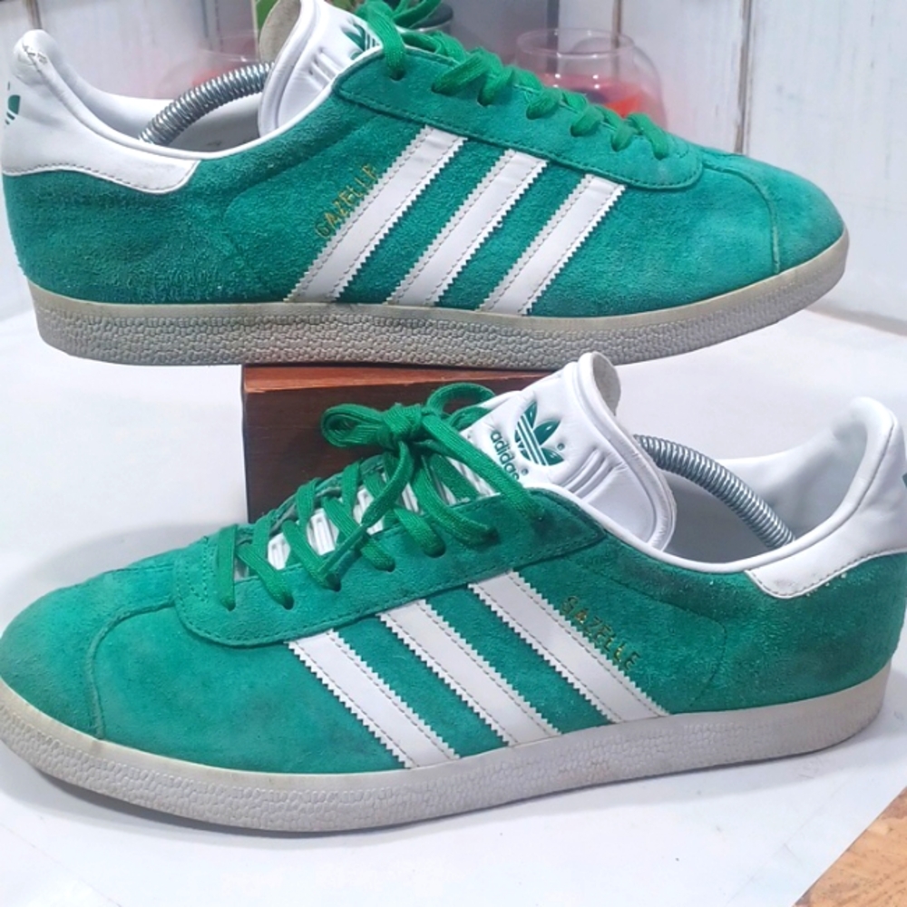 adidas Green and White Athletic Shoes